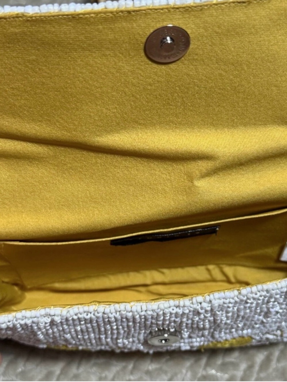 NWT Lemon Beaded Bag TikTok Viral Summer Purse White Yellow Shoulder Bag - Picture 11 of 11